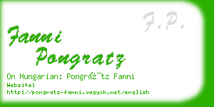 fanni pongratz business card